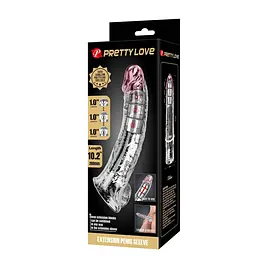 Насадка на пеніс Pretty Love Extension Penis Sleeve, 26 см (прозорий) - мініатюра 9
