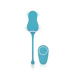 Віброяйце Cala Azul Elena Vibrating Egg With Remote Control, 16,2 см блакитний - мініатюра 5