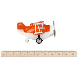 Літак металевий інерційний Same Toy Aircraft помаранчевий SY8013AUt-1 - мініатюра 3