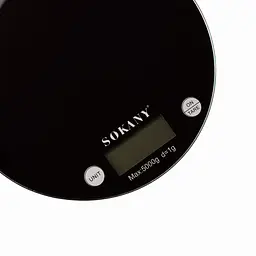 Кухонні настільні електронні ваги Sokany SK-19023 для зважування продуктів LCD-дисплей до 5 кг Чорний - мініатюра 3