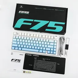 Ігрова механічна клавіатура AULA F75 / Три режими підключення / Leobog Axis Reaper Switch / Blue - мініатюра 8