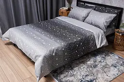 Комплект постільної білизни Moon&Star Микросатин Premium Starry Night полуторний євро 160х220 наволочки 2х50х70