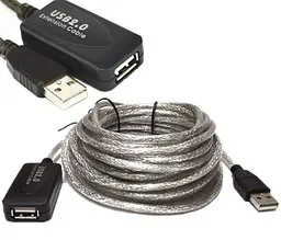 Кабель продовжувач USB 2.0 AM-AF, 5.0 м, активний OEM