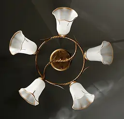 Люстра Splendid Ray L82326/5, E27, 5 ламп, 30 см, бронза, білий, стильна для спальні - мініатюра 2
