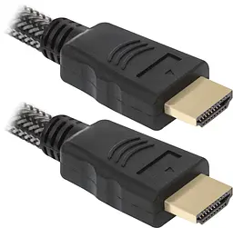 Кабель HDMI M-M, 1.0 м, V1.4, Defender, з феритами, чорний, HDMI-03PRO