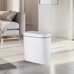 Відро для сміття сенсорне овальне Mixxus Flat-TC0109 9 л white MI7074, Білий матовий - мініатюра 4