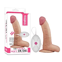 Вібратор Lovetoy The Ultra Soft Dude Vibrating Flesh, 20 см - мініатюра 7