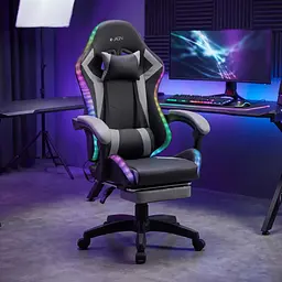Ігрове крісло AGN AGN09-25 RGB Black Grey (AGN09-25) - мініатюра 4