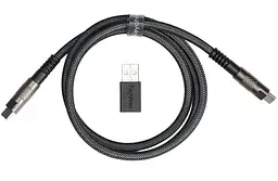 Кабель Keychron USB-A/USB-C USB-C заряджання/синхронізації Keychron, 1м, Type-C, Double-Sleeved Geek, чорний (CAB21_KEYCHRON)