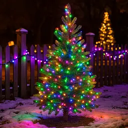 Гірлянда Нитка вулична GarlandoPro 30 м 300 LED чорний дріт Мультиколор CF300L30MBML - мініатюра 2