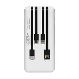 Повербанк 10000mAh Power Bank Kraft KPB-1110W White бездротова зарядка (43-00098) - мініатюра 3