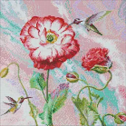 Алмазна мозаїка/вишивка Квіти. Легкий етюд 40*40 см Ідейка AMO 7459