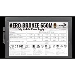 Блок живлення Aerocool Aero Bronze 650M Fully Modular 650W (ACPB-AR65AEC.1M) Б/в,U1 - мініатюра 7