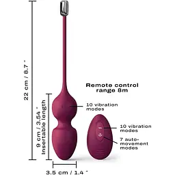 Вагінальні кульки Dorcel Love Balls Plum - мініатюра 5