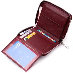 Практичний гаманець для жінок із натуральної шкіри ST Leather 22450 бордовий - мініатюра 7