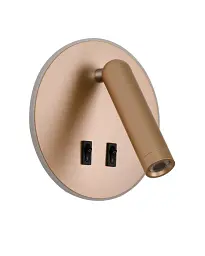 Бра, настінний світильник Italux WL-53742-1-GD Furla LED 2x8W 3000K 516Lm IP20 золотий