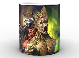 Кружка GeekLand Вартові Галактики Guardians of the Galaxy Guardians of the Galaxy Ракета і Грут GG.02.015 - мініатюра 2