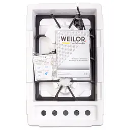 Поверхня газова Domino на склі Weilor GG 304 WH - мініатюра 10