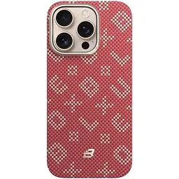 TPU+PC чохол Blueo Gilded Tactile Woven with Magnetic Fit для Apple iPhone 16 Pro Max (6.9") Red - мініатюра 2