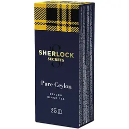 Уцінка. Чай чорний Sherlock Secrets Pure Ceylon 50 г (25 шт. х 2 г) (920157) - мініатюра 1