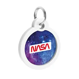 Адресник для собак і котів Waudog Smart ID з QR паспортом, NASA21, M, діаметр 30 мм - мініатюра 4