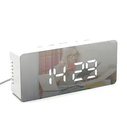 Настільний дзеркальний годинник з термометром Beluck Mirror Clock 1 - мініатюра 2