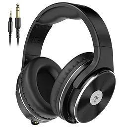 Накладні провідні студійні HIFI навушники OneOdio Studio Wireless black зі складною конструкцією та мікрофоном - мініатюра 2