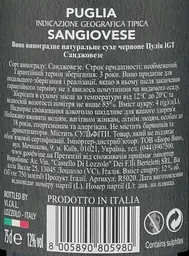 Вино 11.11.11. Puglia Sangiovese IGT, червоне, сухе, 0,75 л - мініатюра 3