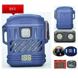 Ліхтар запальничка Multifunctional D53-2LED Box LCD TypeC (3+1 режим) - мініатюра 5