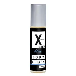 Чоловічі духи з феромонами X-Phero Body Attack Blue, 10 мл