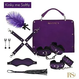 Подарунковий набір для BDSM RIANNE S - Kinky Me Softly Purple: 8 предметів задоволення