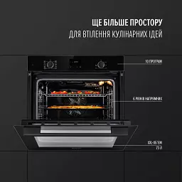 Духова шафа електрична Perfelli Perla 6D10I Nero - мініатюра 2