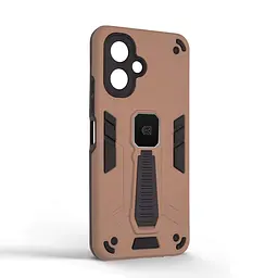 Чехол для TECNO Spark Go 2 4G (KM4), Proover, коричневый, с подставкой и магнитом, противоударный, ударопрочный, бронированный, панель-накладка, защита всего корпуса, термополиуретан (TPU) + поликарбонат (PC), ArmorStandart (ARM87171) - мініатюра 2