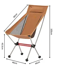 Крісло складане ультралегке Naturehike Stellaluna L02 CNK2350JJ018 Помаранчевий - мініатюра 4