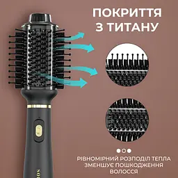 Фен-щітка для волосся Sokany SK-1922 з холодним обдувом, чорний Sokany SK1922 - мініатюра 6