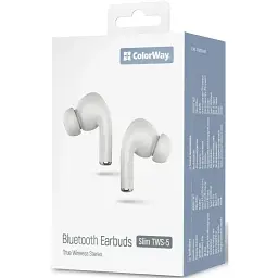 Навушники бездротові СolorWay Slim TWS-5 Earbuds White (CW-TWS5WT) - мініатюра 6
