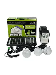 Сонячна система освітлення GDPlus GD-8 з LED-лампою, ліхтарем та USB - мініатюра 3