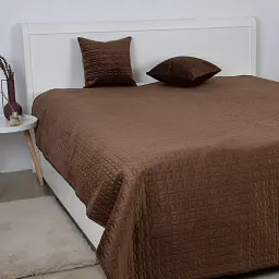 Покривало ТЕП велюрове Velour 220x240 см коричневе Мозаїка - мініатюра 2