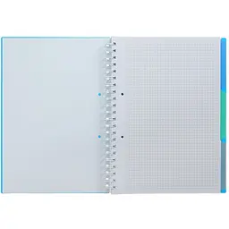 Зошит на пружині Buromax Bright А4 (210x297) 120 аркушів 3 розділювачі синій (BM.24345912-02) - мініатюра 5