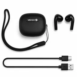 Бездротові навушники Veron W07 Liberty TWS Bluetooth Black - мініатюра 7
