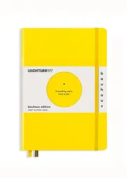 Блокнот Leuchtturm1917, Bauhaus Edition, Середній, лимонний, крапка (359620)