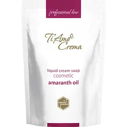 Рідке туалетне крем-мило Ti Amo Crema Professional Line косметичне з олією амаранту дой-пак 400 мл