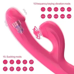 Вібратор з 20 режимами стимуляції клітора і точки G USB 21,3 см Чорний - мініатюра 4