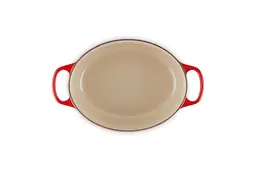 Кастрюля с крышкой Le Creuset Signature Cast Iron Oval Casserole 21178270602430 27 см 4.1 л вишневый - миниатюра 4