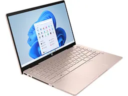 Ноутбук HP Pavilion x360 14-ek2003ua 14' FHD IPS Touch, Intel 5-120U, 16GB, F512GB, UMA, DOS, рожеве золото (AQ8P1EA) - мініатюра 2