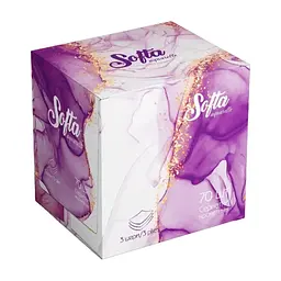 Серветки косметичні Chisto Softa Violet 3 шари 70 шт. (4823098414407)