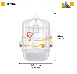 Клітка для канарок та маленьких птахів Ferplast Regina біла Ø 32.5x49 см 51049811 - мініатюра 2