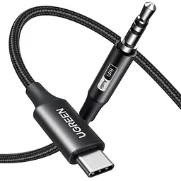 Аудіокабель UGREEN USB-C на AUX 3.5 мм 1 м Hi-Fi для автомобіля