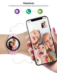 Смарт-годинник дитячі з відеодзвінком Wonlex KT26 Original WI-FI GPS SIM-карта Pink (18342) - мініатюра 6