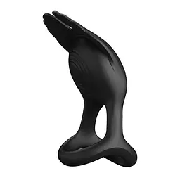 Віброкільце Pretty Love Silas Vibrant Penis Ring 9.5 см чорний - мініатюра 4